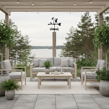 Girouette de jardin originale décoration terrasse nordique-minimaliste scandinave - point focal élégant