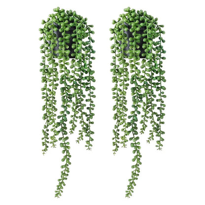 Plante Artificielle Tombante Feuilles Perles - Verde | NaturaDeco - Mafrenesiedecoration