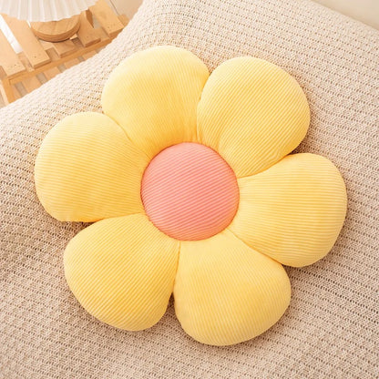 Coussin Fleur 40 cm | Marguerite Décorative en Peluche Courte