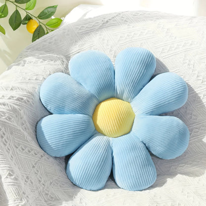 Coussin Fleur 40 cm | Marguerite Décorative en Peluche Courte