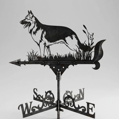 Animal Girouette Berger Allemand Fer Forgé | Le Gardien Noble de Votre Maison 80cm