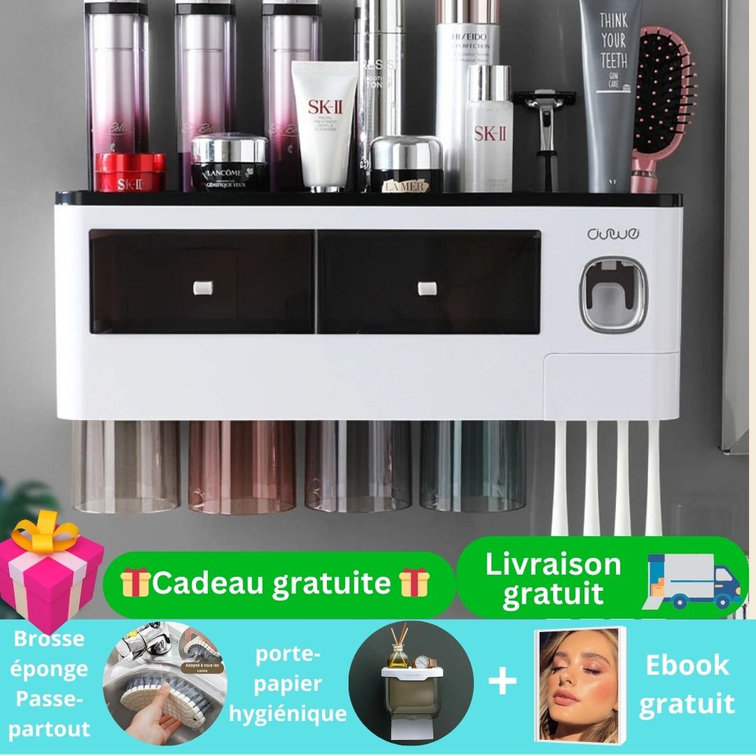 Porte brosses à dents pour salles de bains murales/Brush-holder-Deco™ - Mafrenesiedecoration