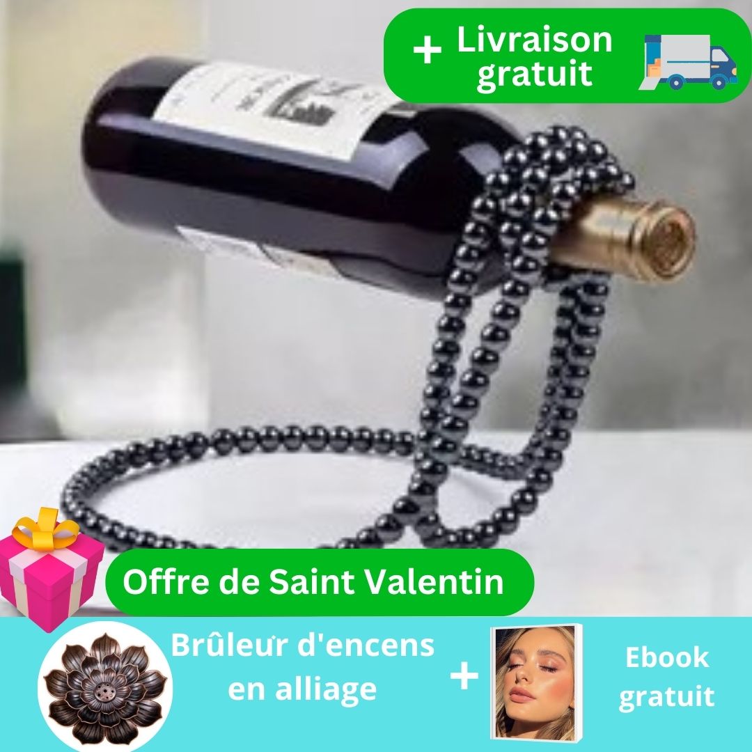 Porte bouteille de Vin en Perles/Deco-Perlesᵀᴹ - Mafrenesiedecoration