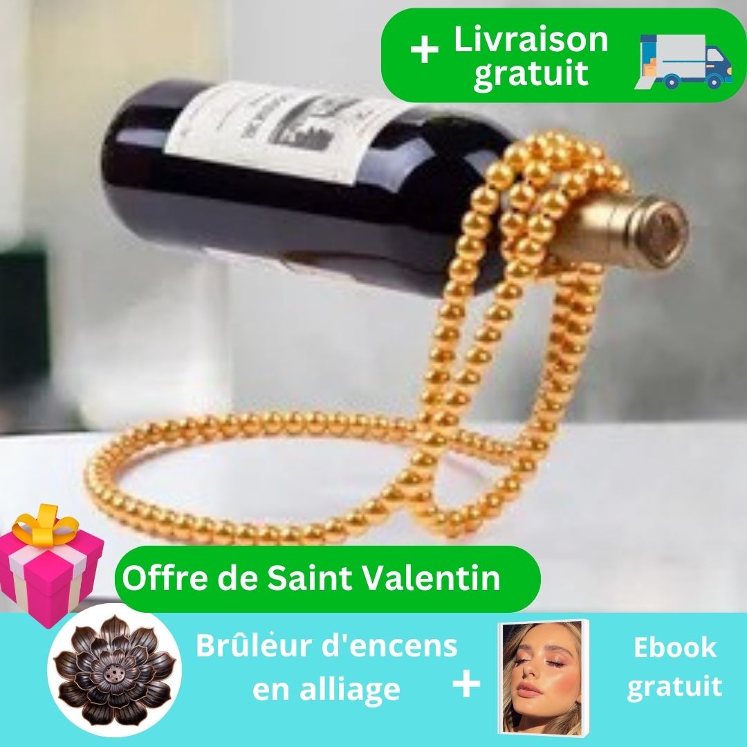 Porte bouteille de Vin en Perles/Deco-Perlesᵀᴹ - Mafrenesiedecoration