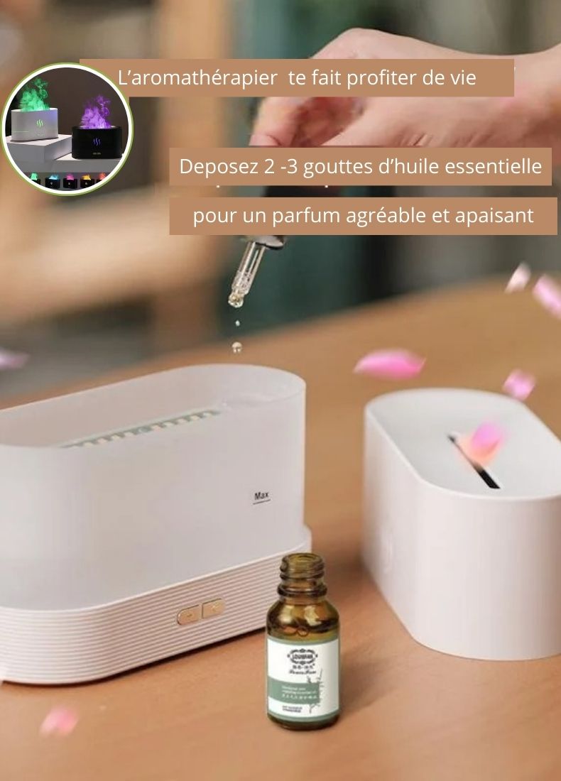 ''Humid-Flamme'' Humidificateur d'air à huile essentielle - Mafrenesiedecoration