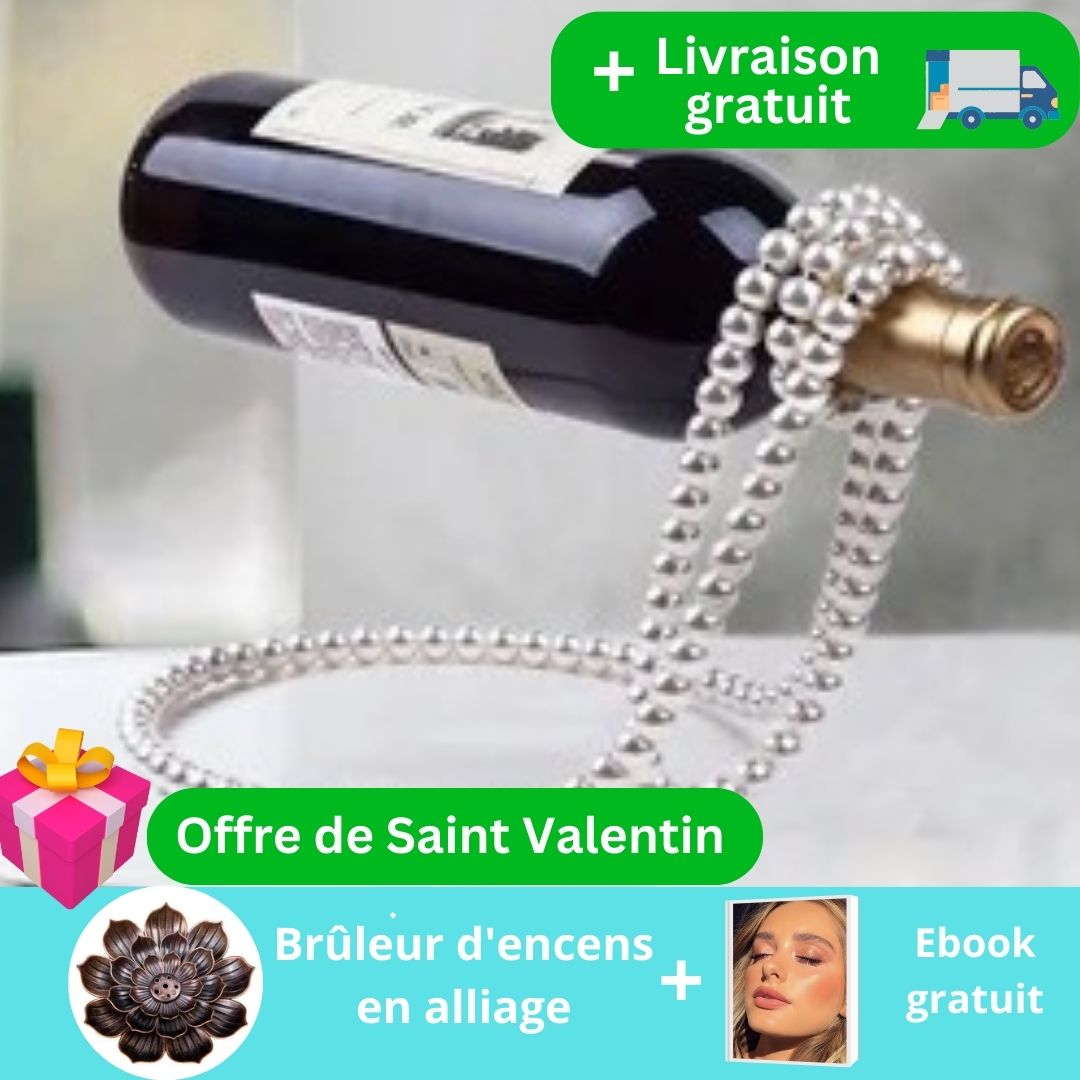 Porte bouteille de Vin en Perles/Deco-Perlesᵀᴹ - Mafrenesiedecoration