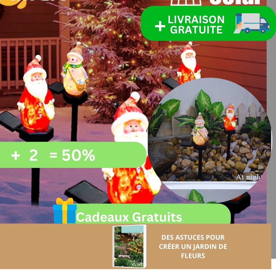 Lampe à gazon père noël - Mafrenesiedecoration