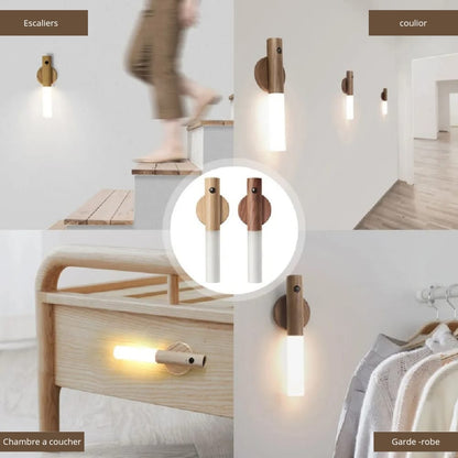 Applique Murale Sans Fil en Bois - Mafrenesiedecoration