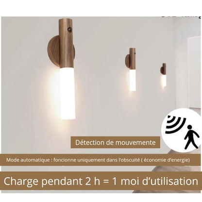 Applique Murale Sans Fil en Bois - Mafrenesiedecoration